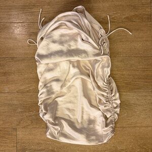 Lioness Cream Satin Chemise skirt size small